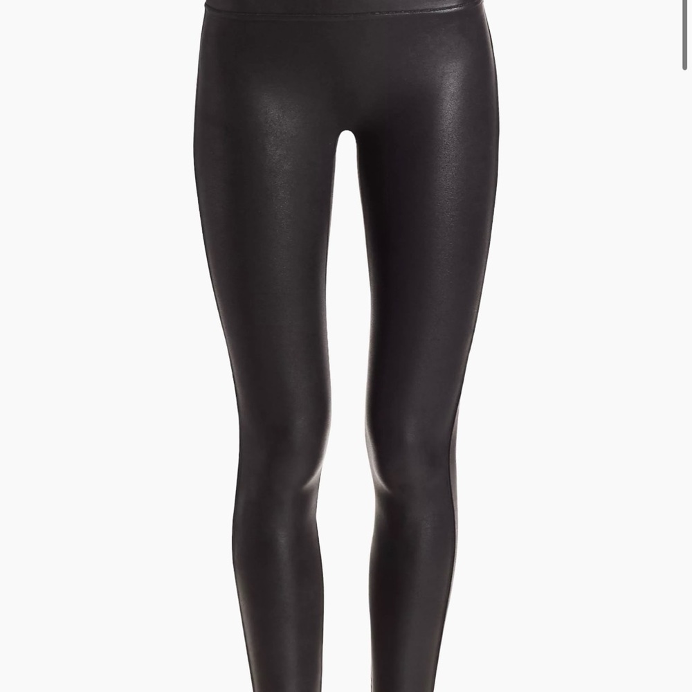 Spanx Black Faux Leather Leggings